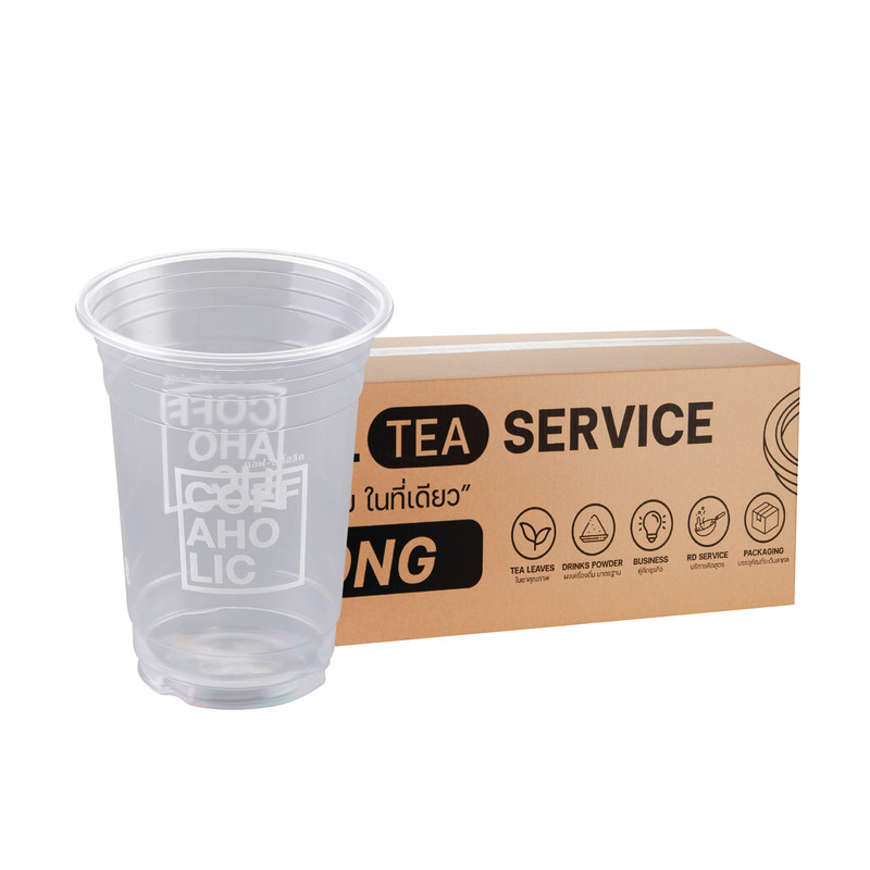 [COFAHOL] Plastic Coffee Cup 16 oz 95 mm Stright Shape (50 pcs/pack) x 5 Packs