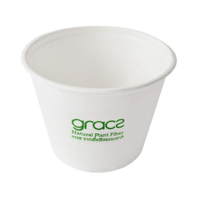 GRACZ ถ้วยใส่อาหาร 500 มล.รุ่น L021 (แพ็ค 50 ชิ้น) (เกรซ คลาสสิค) [ไม่รวมฝา] ถ้วยชานอ้อย ย่อยสลายได้