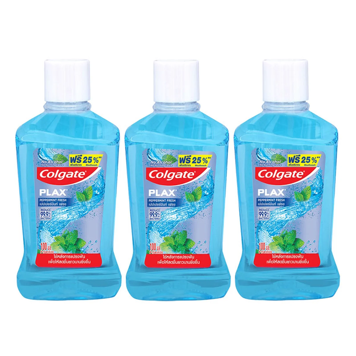 COLGATE Mouth Wash Plax Peppermint Fresh 100 ml x 3