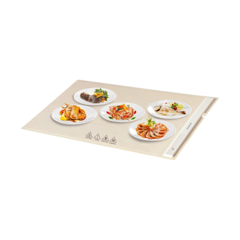 Homemi แผ่นอุ่นอาหารไฟฟ้า Electric Food Warmer Pad วัสดุซิลิโคนม้วนเก็บได้ ปรับอุณหภูมิ 3 ระดับ (HM0065-P-WH)