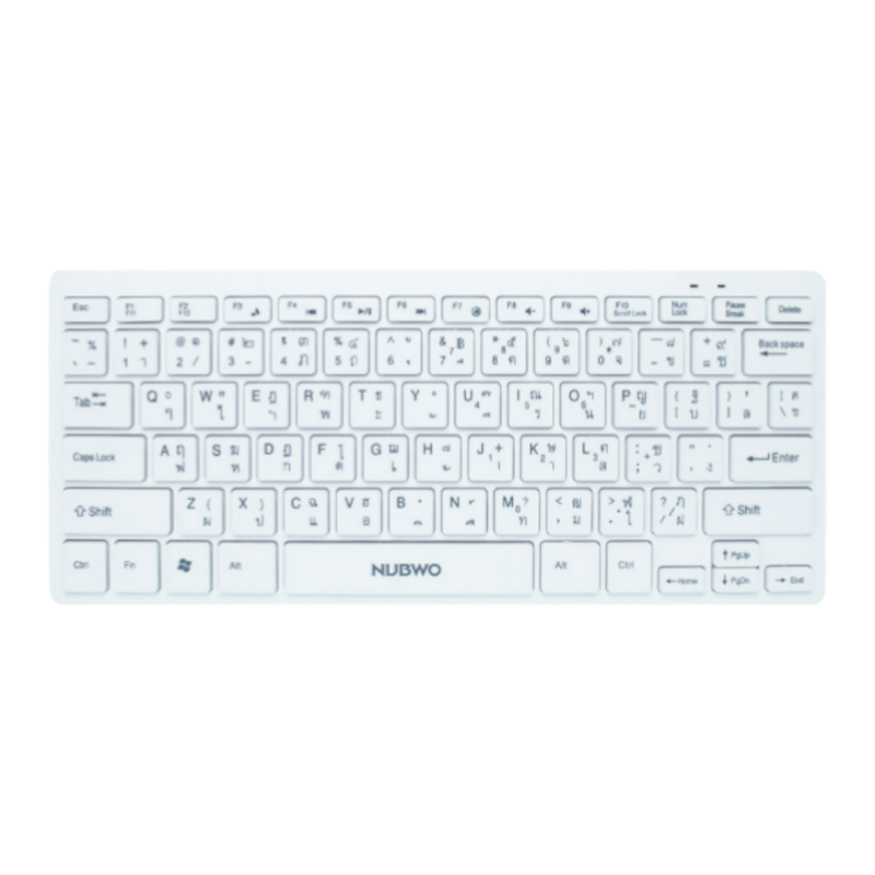 NUBWO KEYBOARD (คีย์บอร์ด) MERCURY NK035 PORTABLE BUSINESS (WHITE)