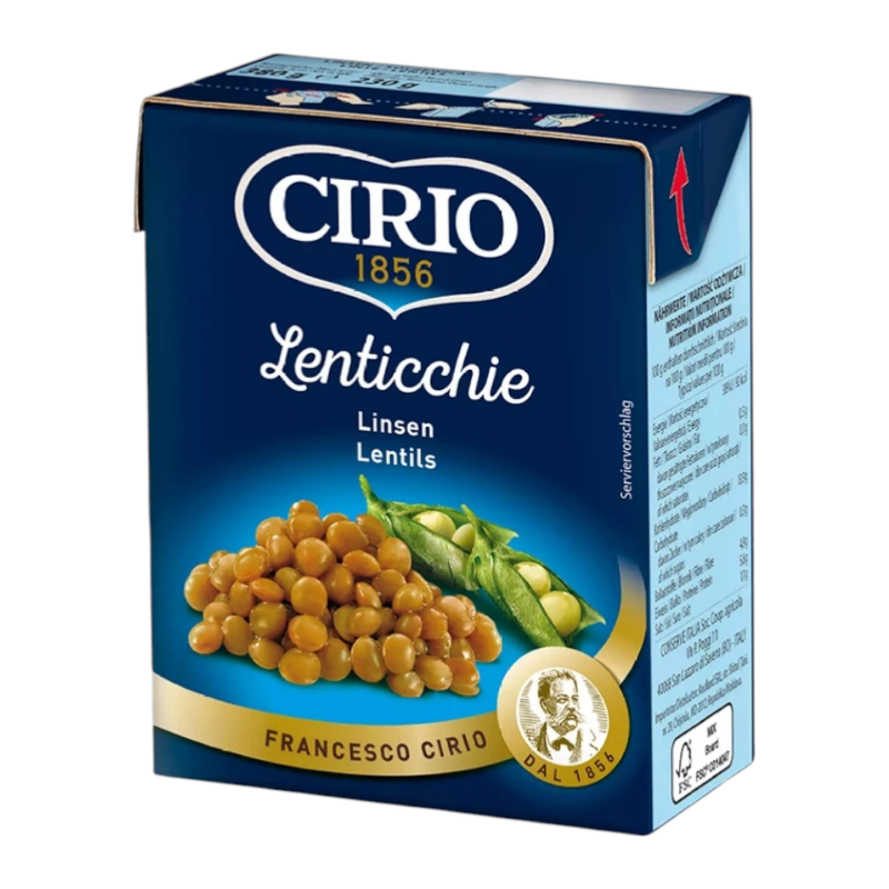 CIRIO Beans Box ซีริโอ ถั่วบรรจุกล่อง 380g Letils (ถั่วเลนทิล)