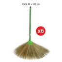 Thumbnail 1 of FLOOR MATE ไม้กวาดดอกหญ้าด้าม PVC 6 ชิ้น