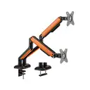 Thumbnail 4 of เออร์กอนอส แขนจับจอมอนิเตอร์ Dual Monitor Arm Twin Blaze (EGN-BLAZE-D) Black/Orange