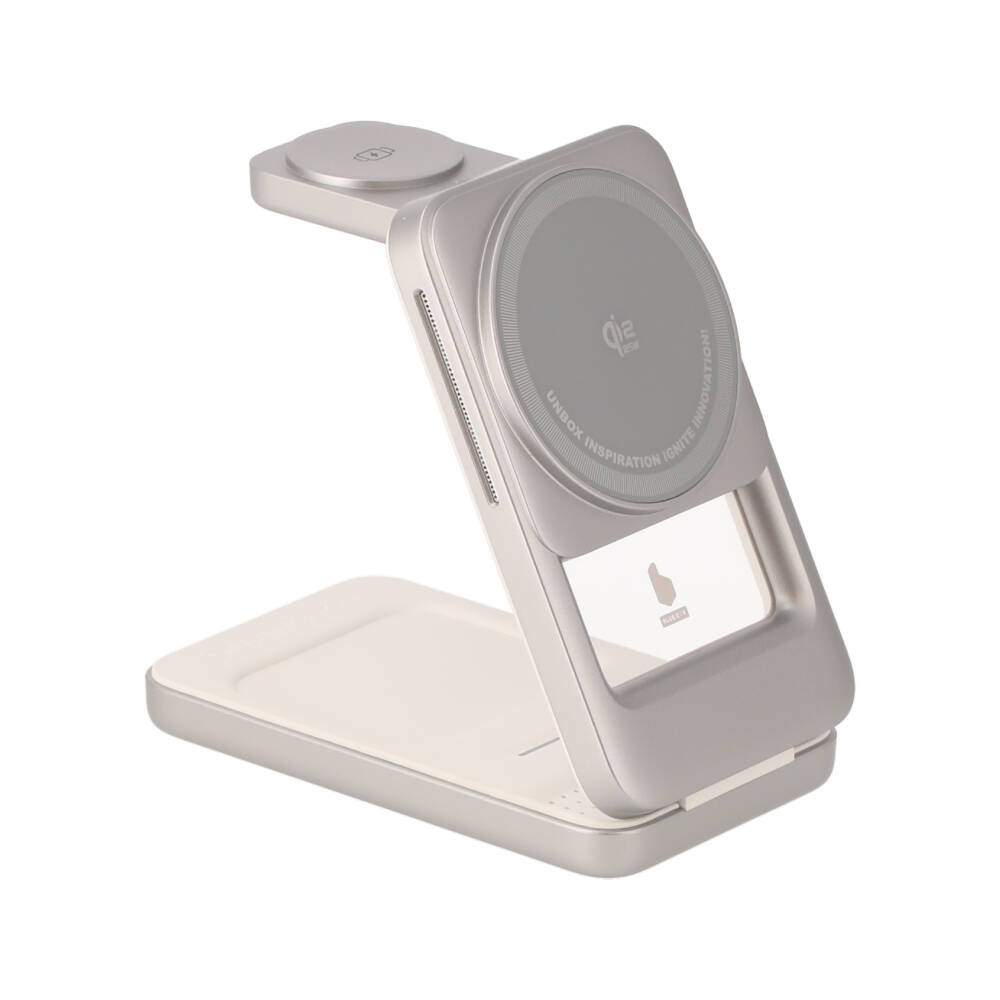 BLUE BOX 3-in-1 TriFold Magnetic Wireless Charger Qi2.2 Silver (BB-WS03)