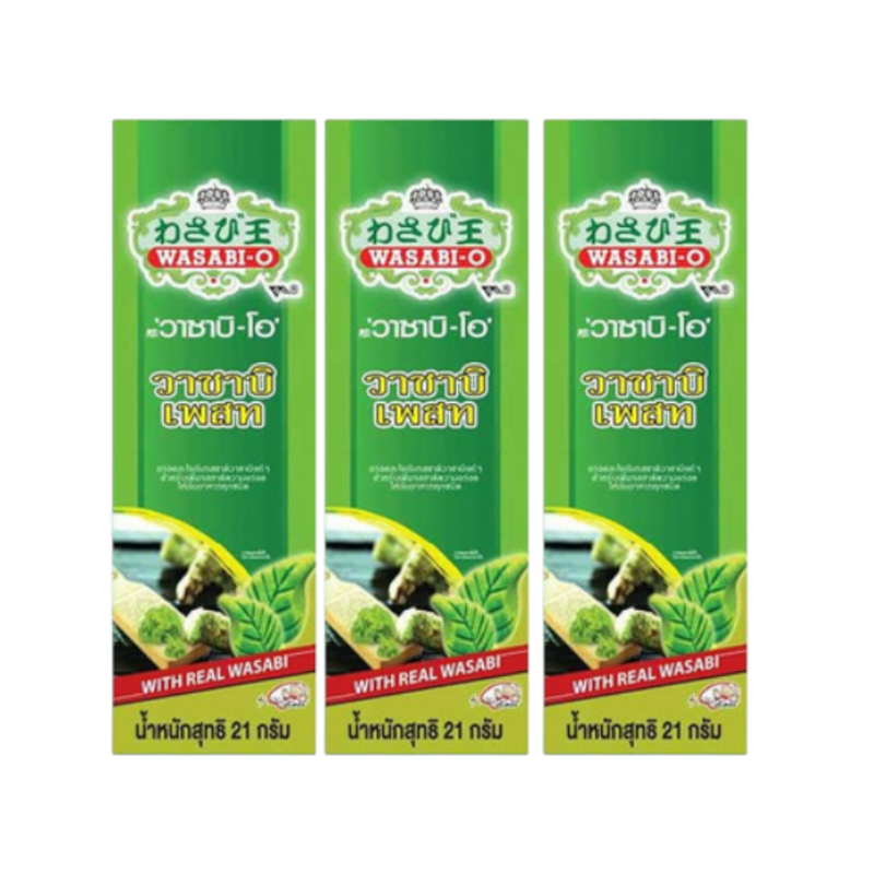 Wasabi Paste 21g Wasabi-O วาซาบิบด 21 กรัม x 3 ชิ้น