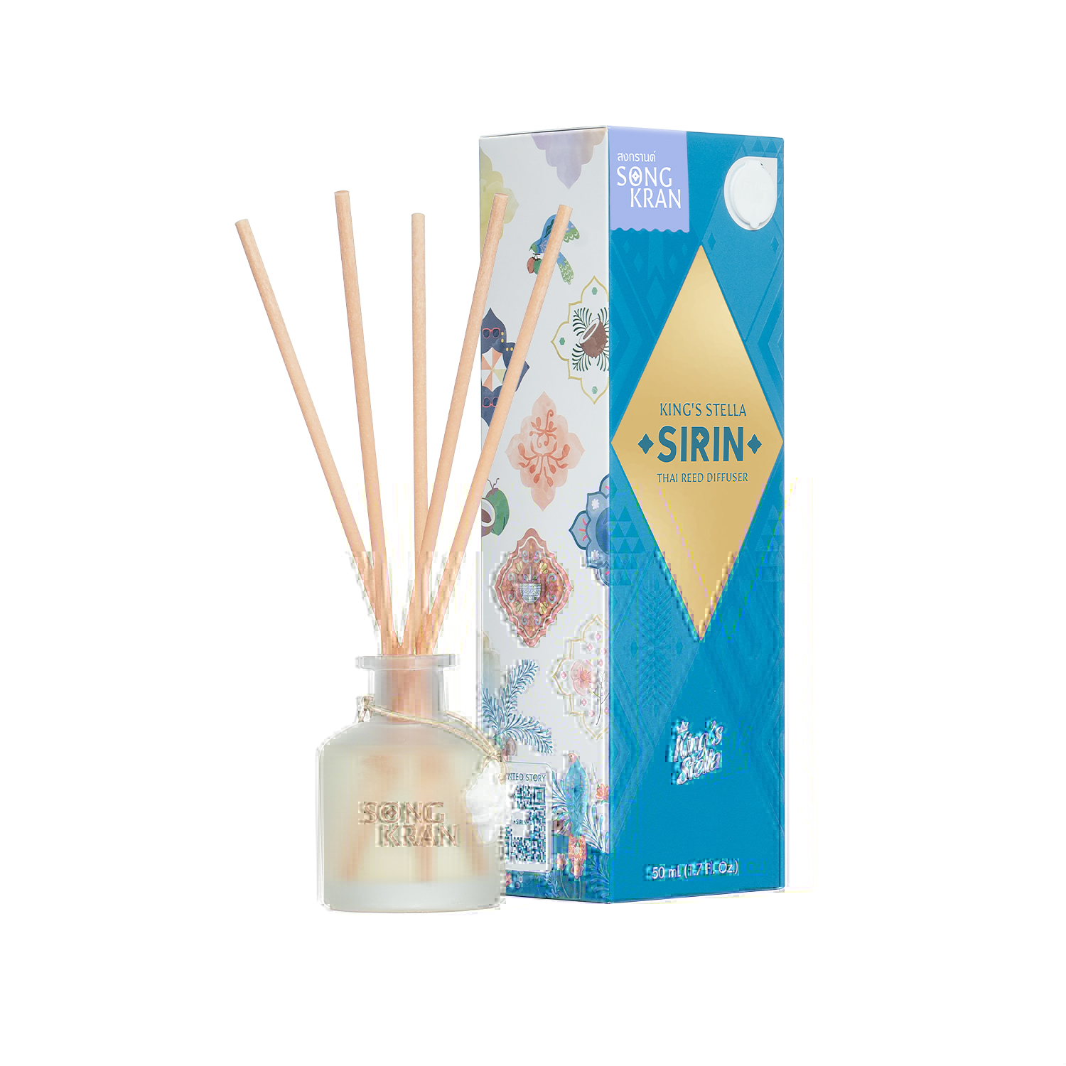 King's Stella Sirin Thai Reed Diffuser คิงส์สเตลล่า ศิรินทร์ ก้านหอมปรับอากาศ Songkran 50ml