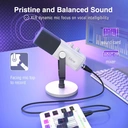 Thumbnail 4 of FIFINE Dynamic Microphone Model AM8 USB MIC BasedStand RGB White