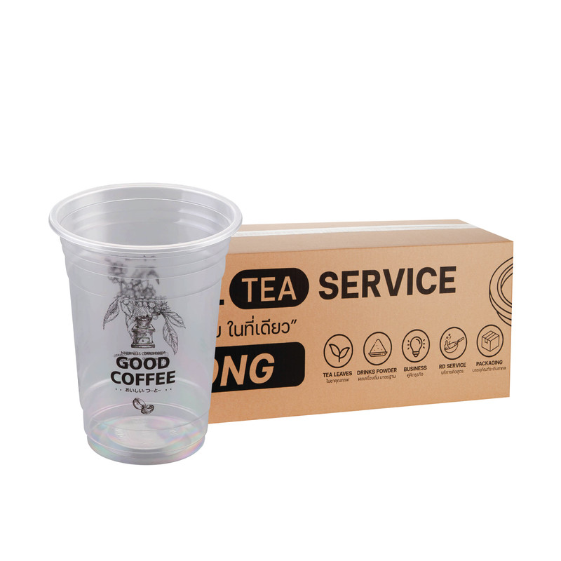[CGB16] Plastic Coffee Cup 16 oz 95 mm Stright Shape (50 pcs/pack) x 5 Packs