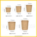 Thumbnail 3 of BIOPACK ถ้วยกระดาษพร้อมฝา (ถ้วย 20 oz ,ปาก 116,ยกลัง 500 ใบ) ถ้วยกระดาษคราฟท์ ถ้วยไอติม ถ้วยไอศครีม พร้อมฝา [[ยกลัง]]