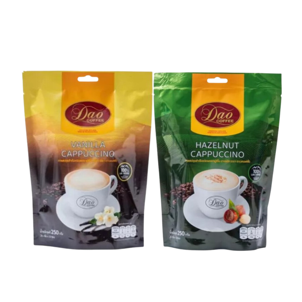 DAO COFFEE Cappuccino Hazelnut and Vanilla 20 g 10 sachets x 2