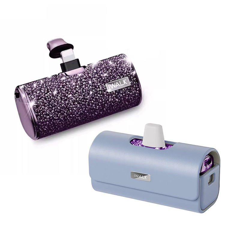 iWALK Secret4500L+LinkPod Bag แบตสํารองไร้สายพร้อมกระเป๋าเคส ใช้ได้กับ iPhoneทุกรุ่น ยกเว้น *iPhone15 Purple+PurpleBag