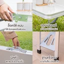 Thumbnail 5 of HomeHuk ชุดโต๊ะปิคนิคอลูมิเนียมพับได้ 4 ที่นั่ง สีเงิน