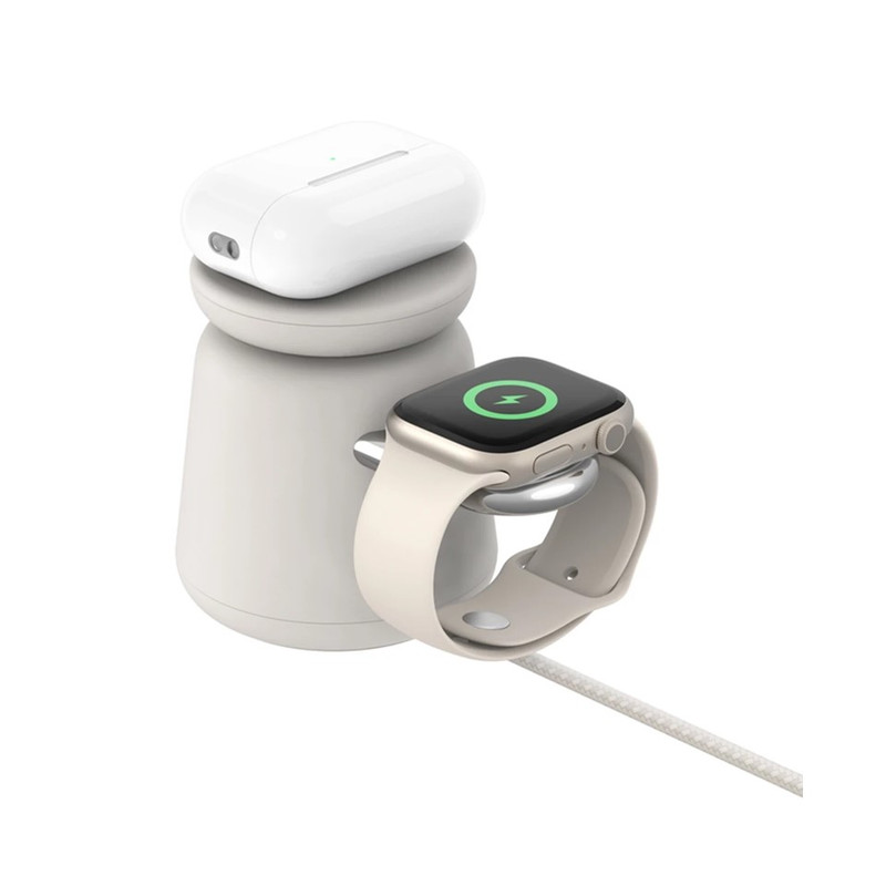 Belkin NEW แท่นชาร์จไร้สายรุ่นใหม่ ชาร์จเร็ว เทคโนโลยี Qi2 Pro New 3in1 Magnetic Wireless Charging Stand รุ่น WIZ023