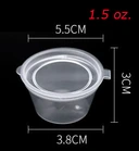 Thumbnail 2 of HF ถ้วยพลาสติก พร้อมฝา 1.5 ออนซ์ จำนวน 50 ใบ