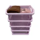 Thumbnail 5 of ตะกร้าชั้นวางเหลี่ยมอเนกประสงค์ 5 ชั้น สีม่วง ขนาด 51x41x95 ซม. ใหญ่ รุ่น BK-136-1