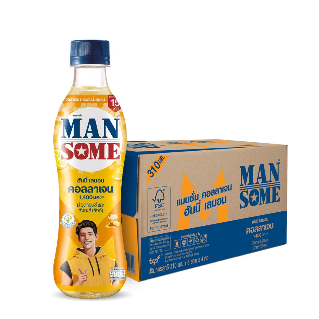 MANSOME Collagen Honey Lemon 310 ml x 24
