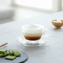 Thumbnail 3 of OCEAN Coffee Glass Caffe Latte & Caffe Saucer 260 ml