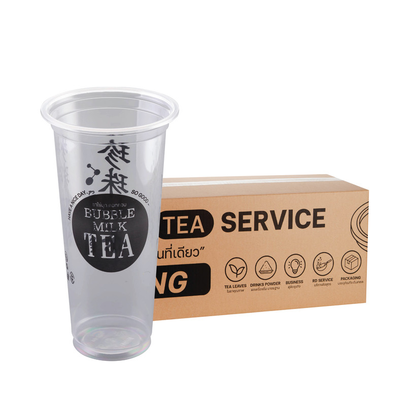 [BMT22] Plastic Bubble Tea Cup 22 oz 95 mm Tall Shape (50 pcs/pack) x 5 Packs