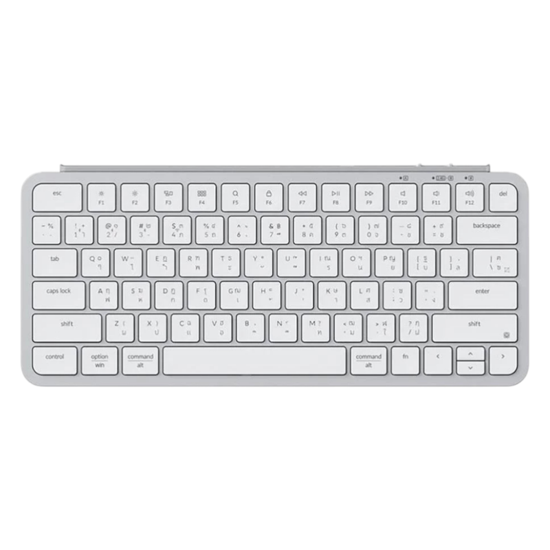 WIRELESS KEYBOARD (คีย์บอร์ดไร้สาย) KEYCHRON B1 PRO SCISSOR SWITCH NON-BACKLIT EN/TH - SILVER WHITE (B1P-K14-TH)
