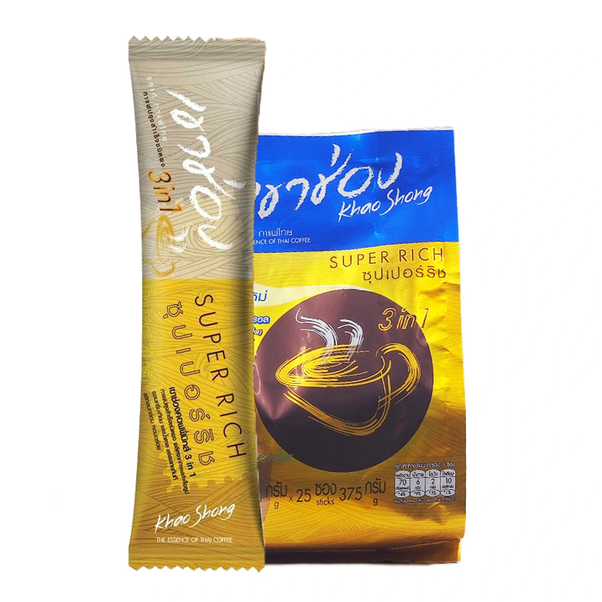 KHAO SHONG Superrich Instant Coffee Powder 15 g 25 sachets