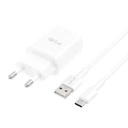 Thumbnail 3 of คิวพลัส อะแดปเตอร์ Wall Charger USB-A 12 วัตต์ พร้อมสายชาร์จ Type-C สีขาว