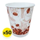 Thumbnail 1 of เอโร่ ถ้วยกระดาษกันร้อน 8 ออนซ์ x 50