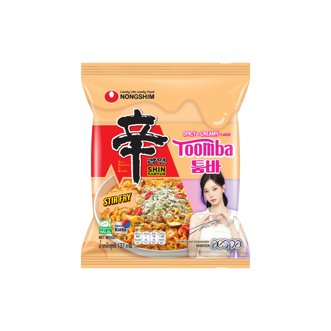 [ซองเดียว] [แพ็คเกจ aespa] TOOMBA Nongshim Shin ramyun stir fry Toomba (นงชิม ชินรามยอน ทูมบ้า) [สุ่มลาย]