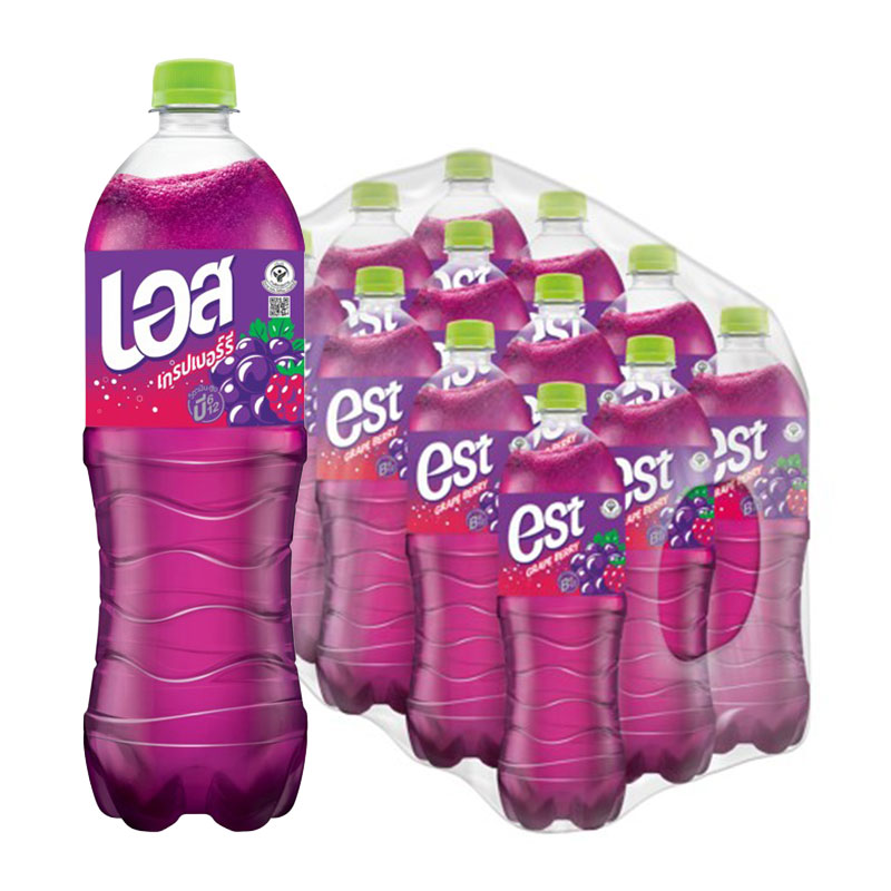 EST FLAVORE GRAPE BERRY SOFT DRINK 1000 ML. X 12