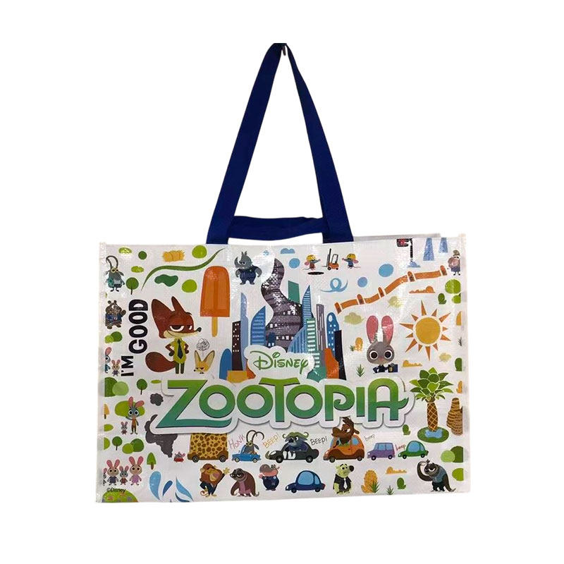 MOMENTO Zootopia PP Woven Bag 52x36x19 cm White