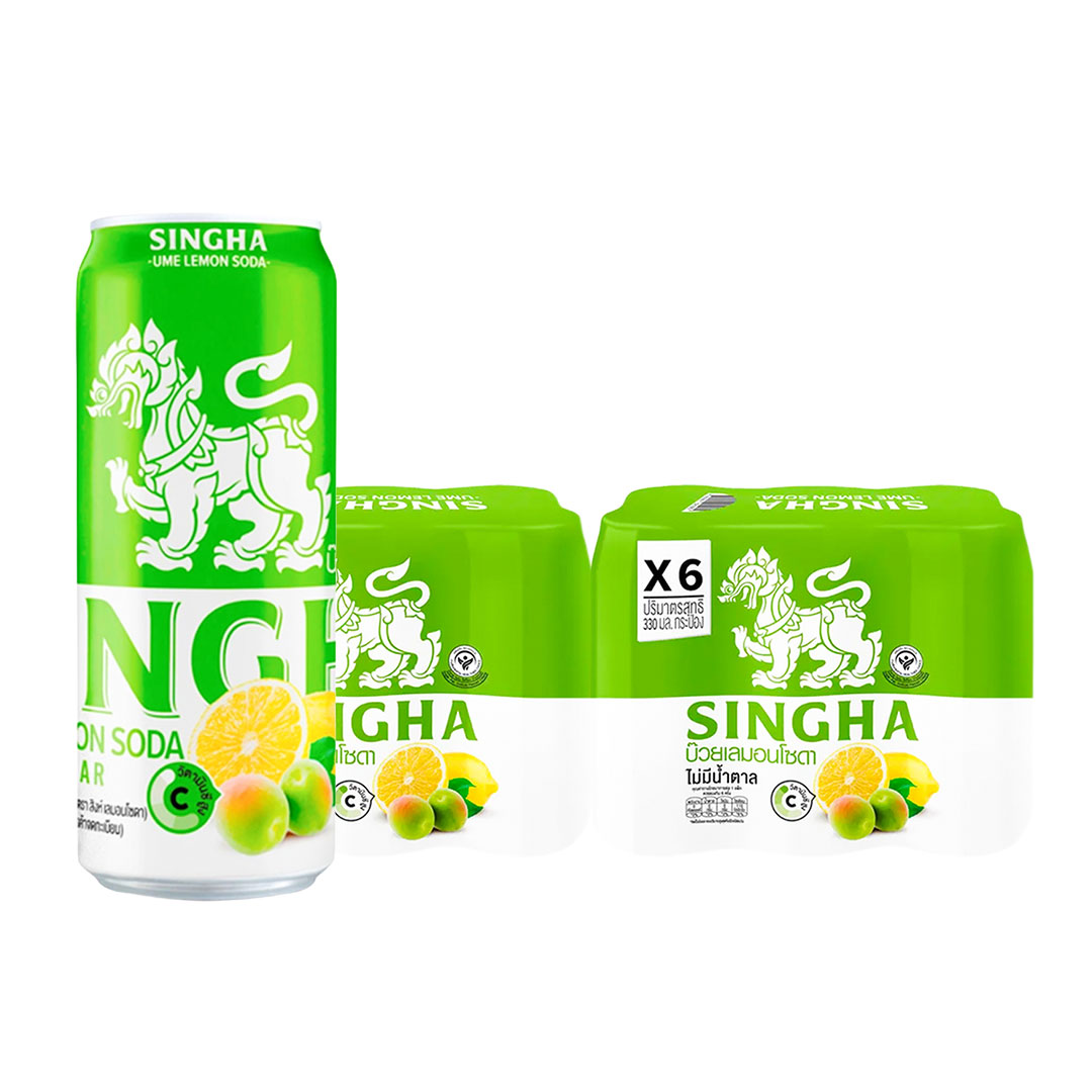 SINGHA Ume Lemon Soda 330 ml 6 cans x 2