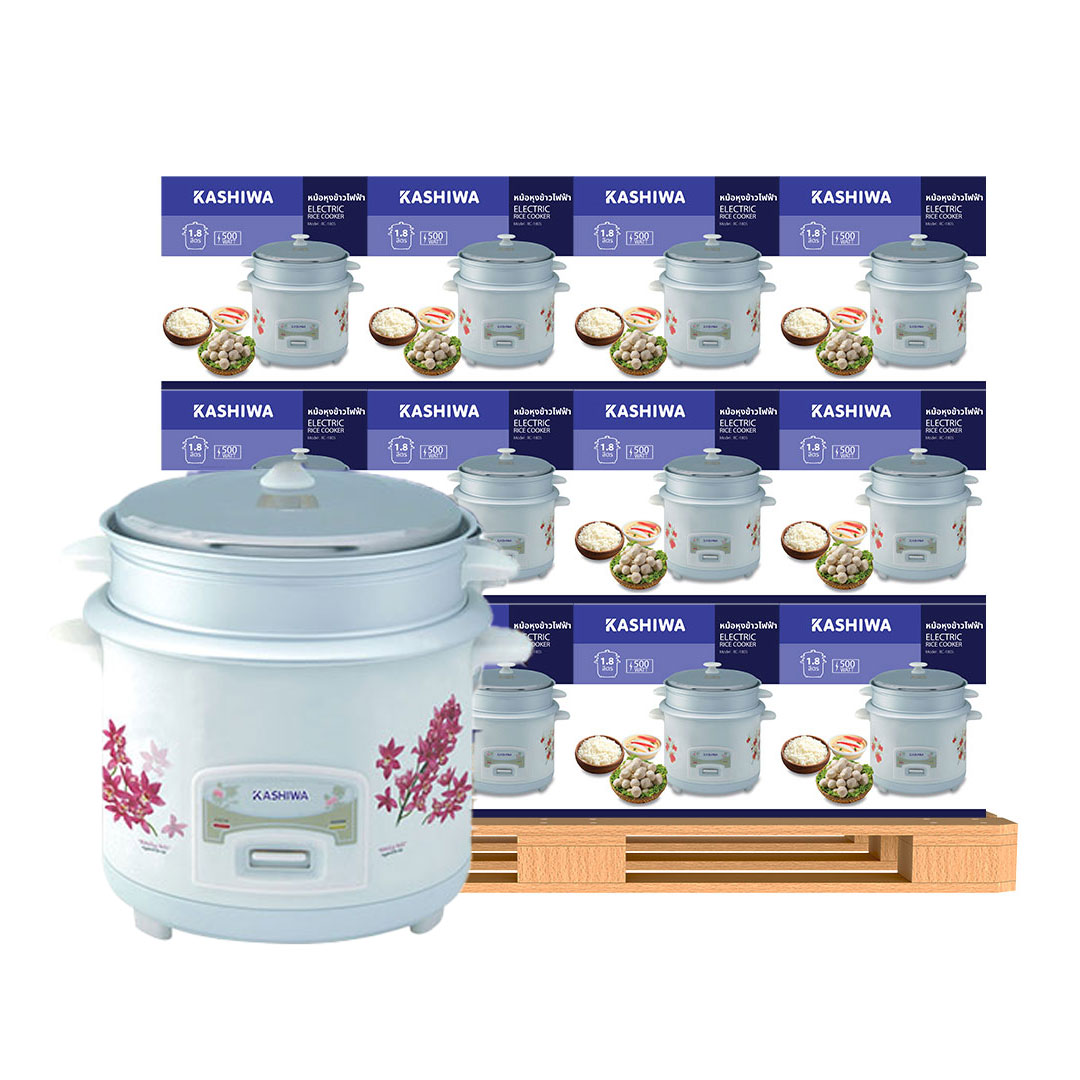 KASHIWA Rice Cooker 1.8 l Model RC18 x 64 pcs (1 pallet)