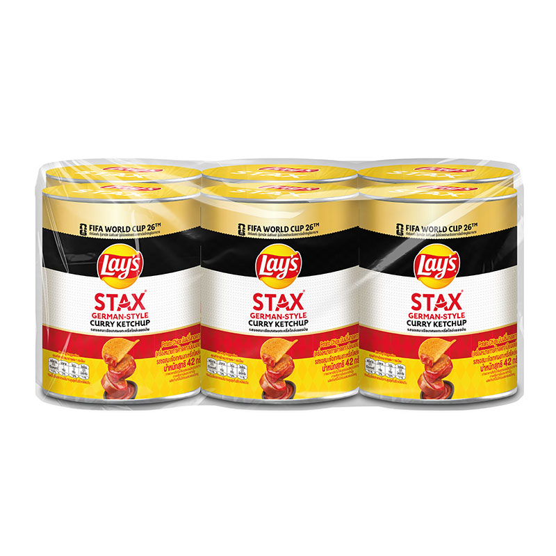 LAY'S Stax Potato Chips German Curry Ketchup 42 g x 6