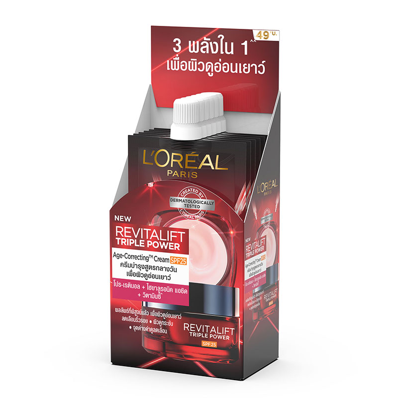 L'OREAL Revitalift Triple Power Age-Correcting Cream 7 ml x 6