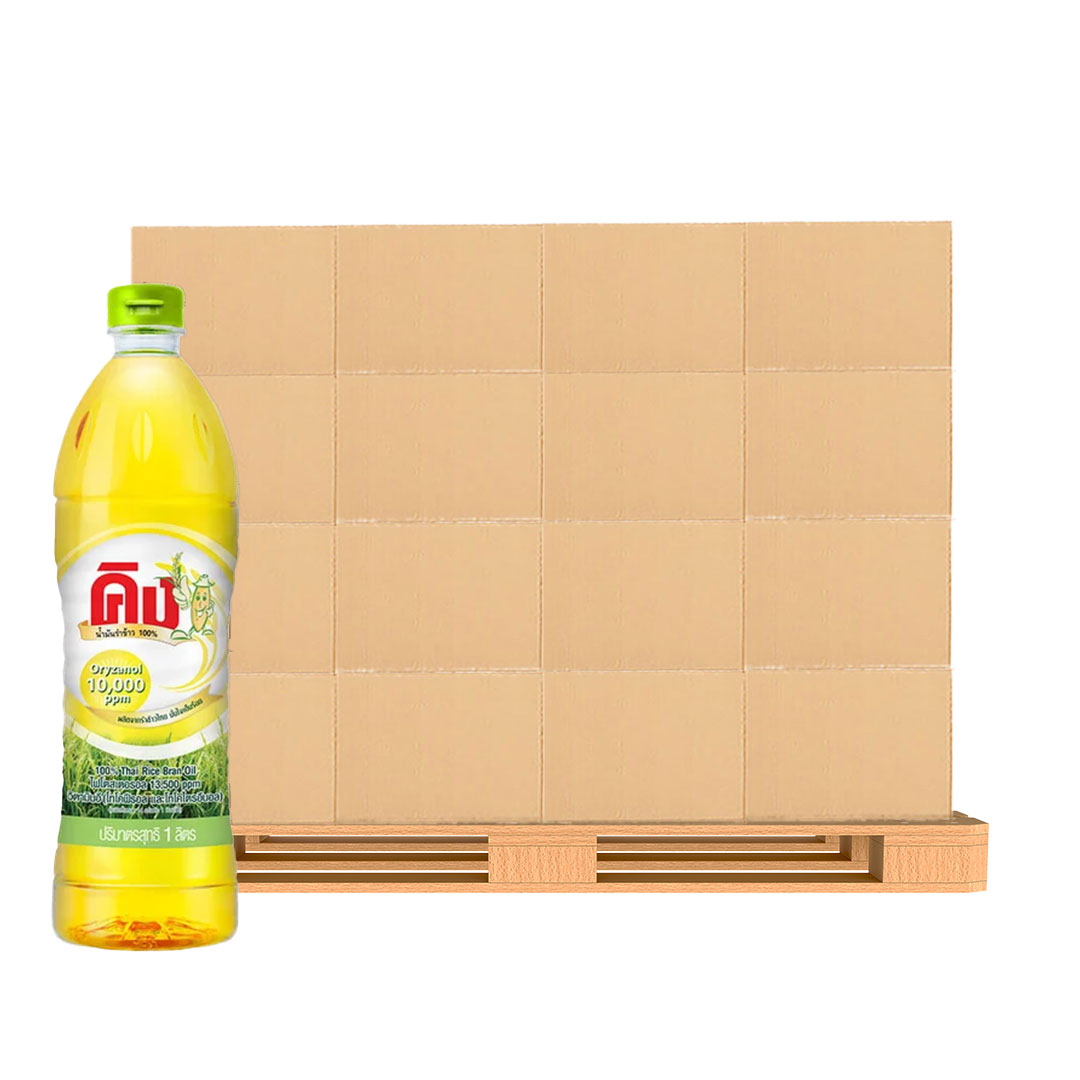 KING Rice Bran Oil 1 l 12 bottles x 70 packs (1 pallet)