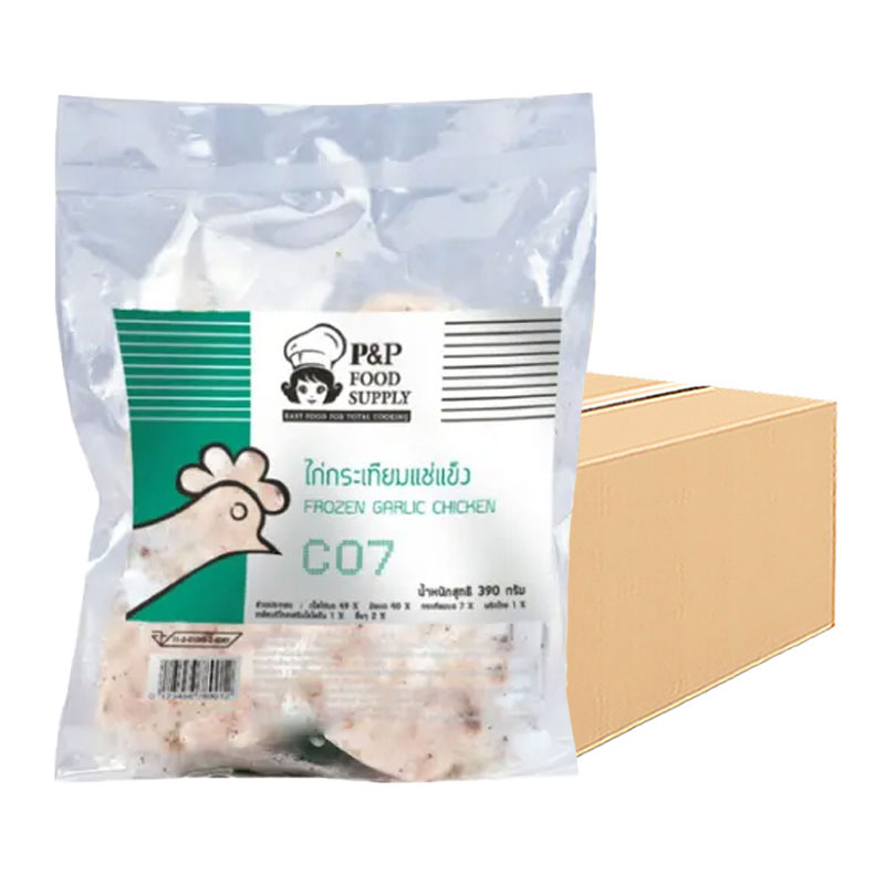 P&P Frozen Chicken Garlic 1 carton (390 g x 20)