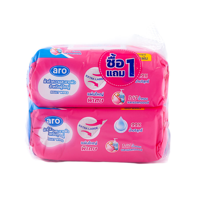 ARO Adult Wipe 80 sheets x 2