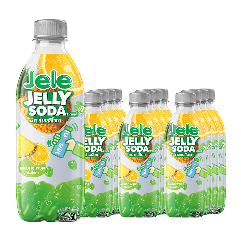 JELE Jelly Soda Mixed Fruit Cream Soda Flavour 250 g x 12