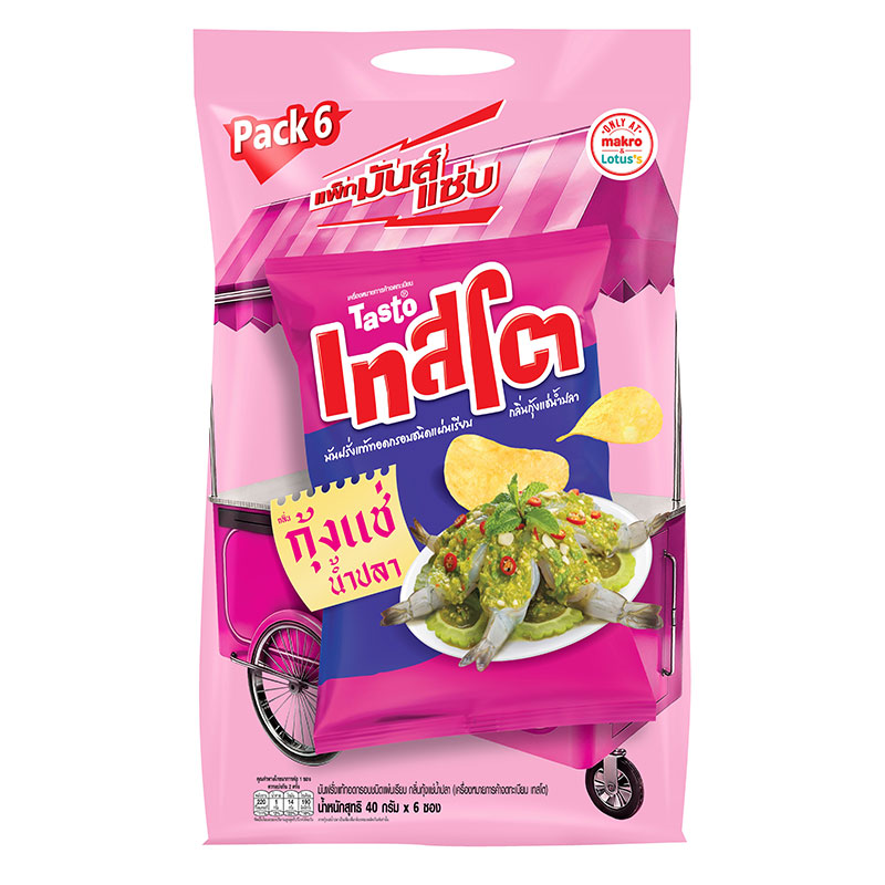 TASTO Potato Chip Shrimp in Fish Sauce 40 g x 6