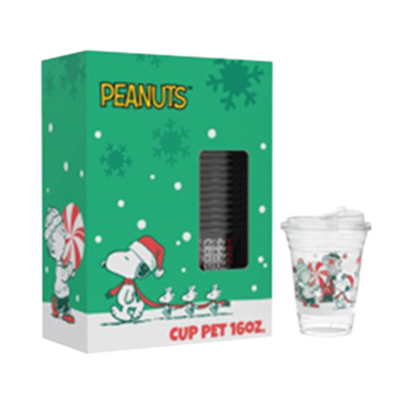Box Set PET Cup + Sippy Lid Licensed Design 16 oz x 25