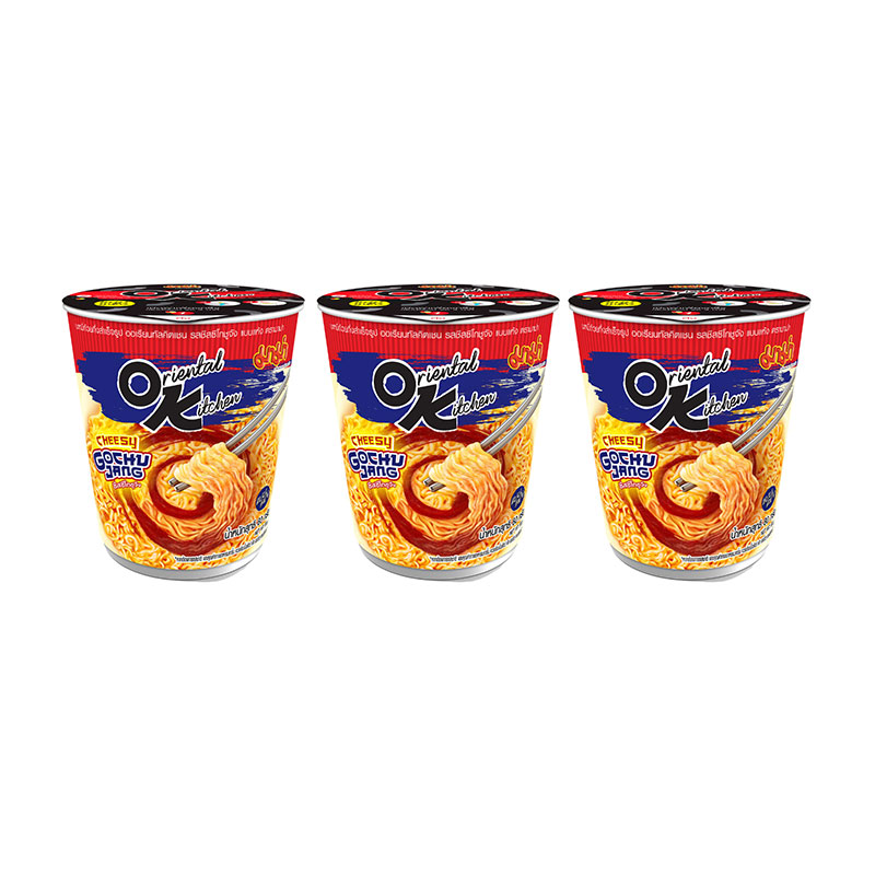 MAMA Oriental Kitchen Dried Instant Cup Noodles Cheesy Gochujang 80 g x 3