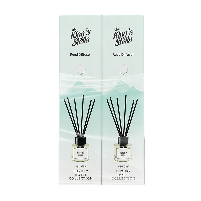 KING'S STELLA Hotel Reed Diffuser Serene Hills 50ml.  1 box X 2