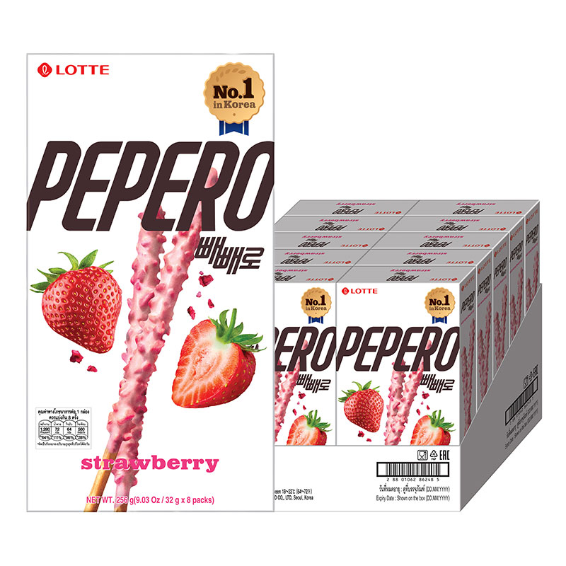 LOTTE Pepero Strawberry 32 g x 8