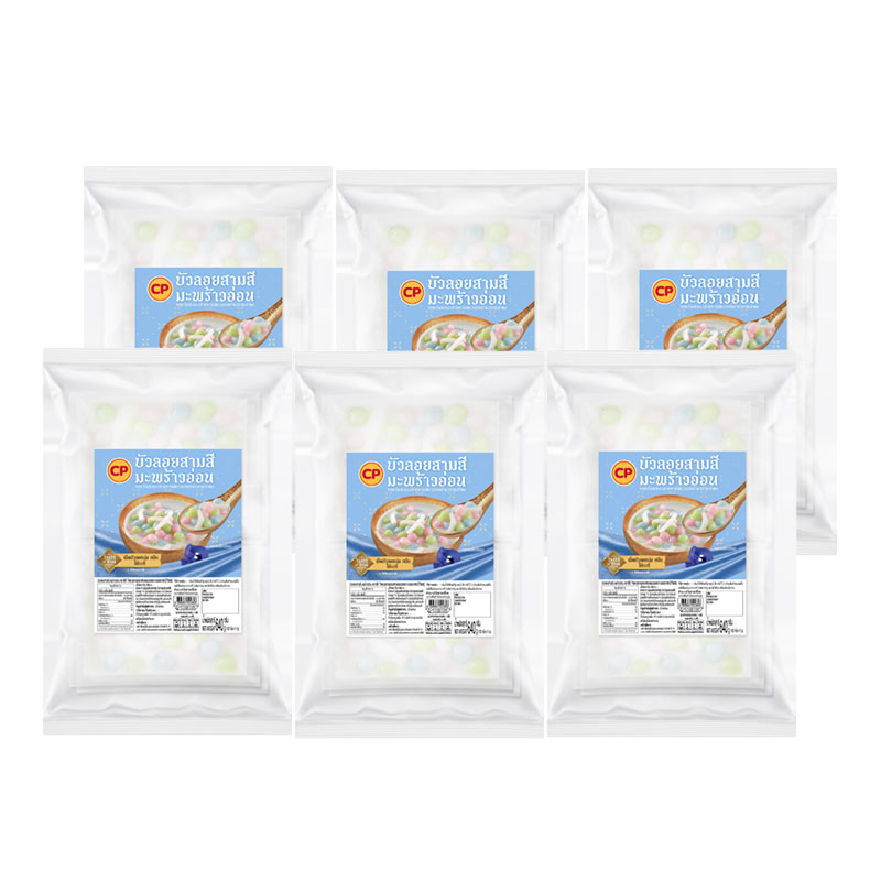 CP Three Color Bua Loy with Young Coconut 640 g (160 g x 4 sachets) x 6