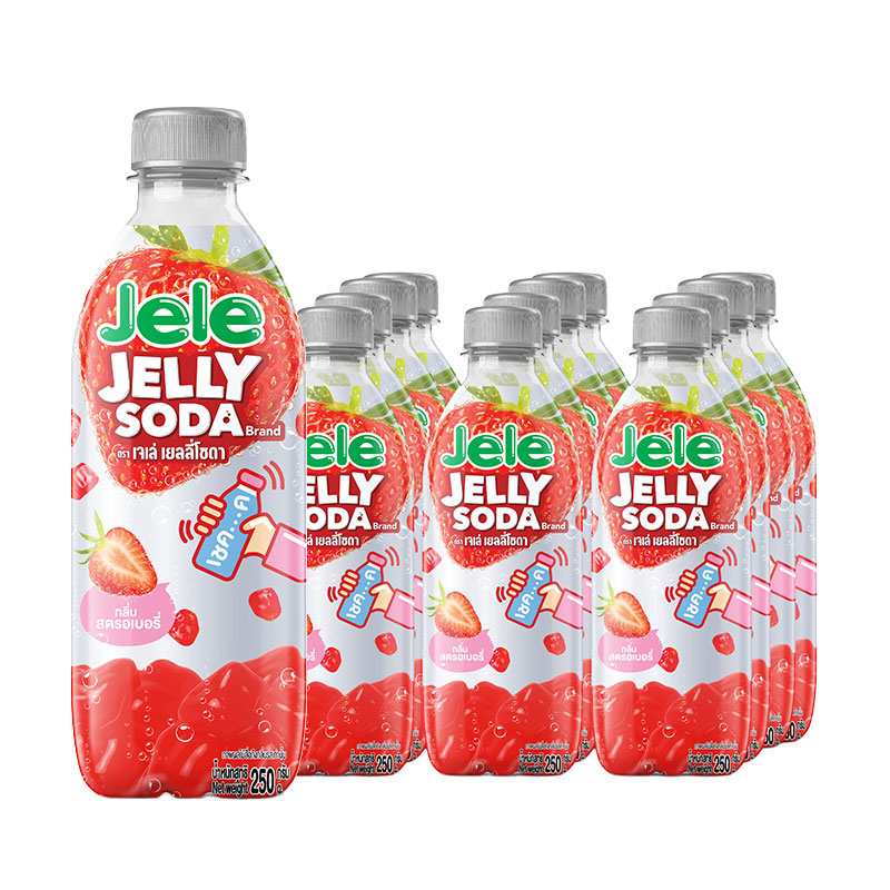 JELE Jelly Soda Strawberry Flavour 250 g x 12