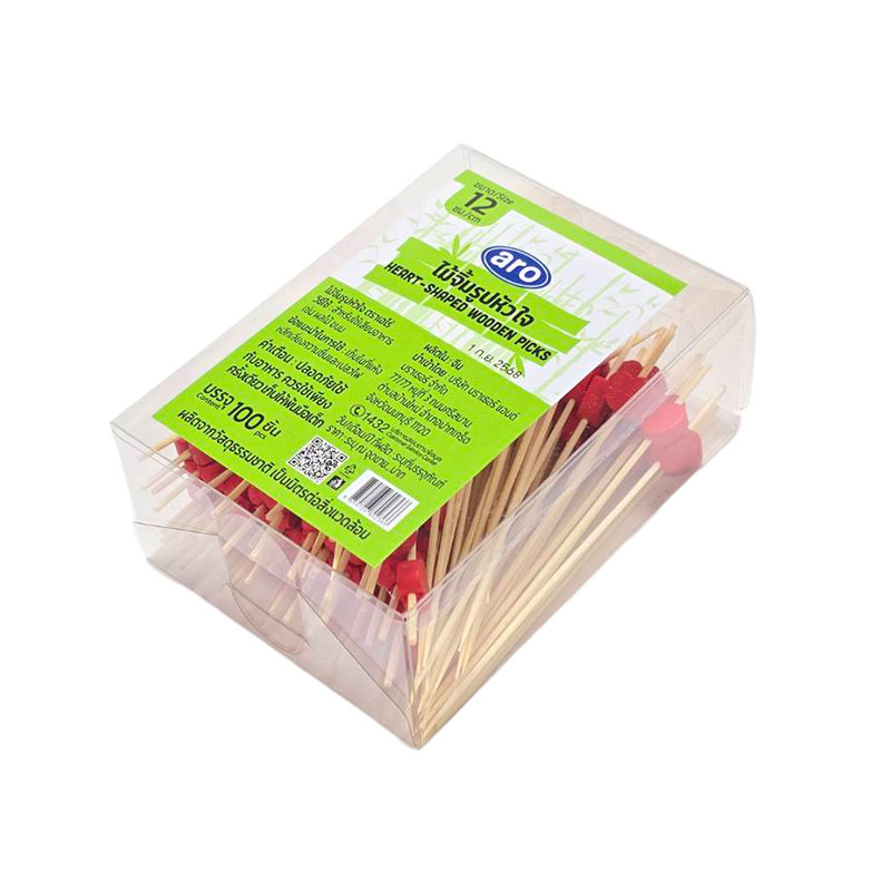 ARO Heart shape Skewers 12 cm 100 pcs