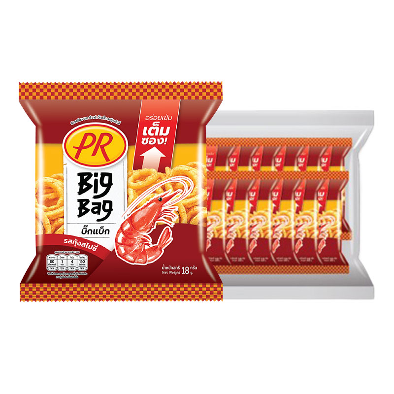 PR Big Bag Rice Cracker Spicy Shrimp Flavor 18 g x 12