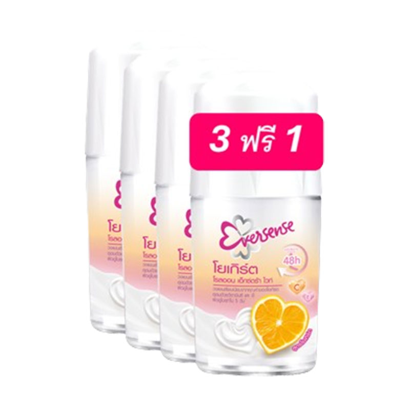 EVERSENSE Roll On Extra White Yogurt Orange 25 ml x 3+1