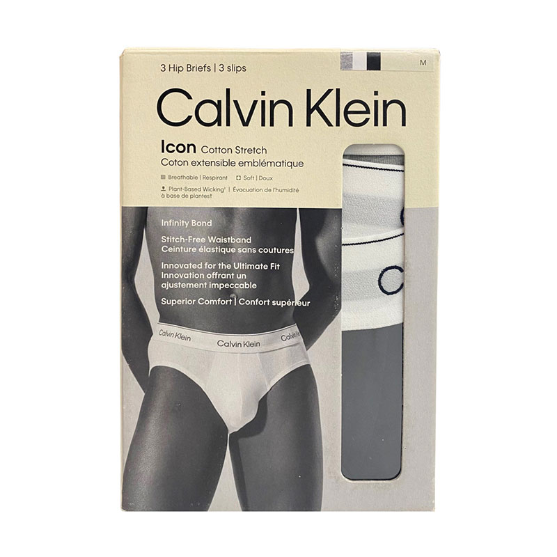 CALVIN KLEIN Icon Stretch Xl Black 3pcs