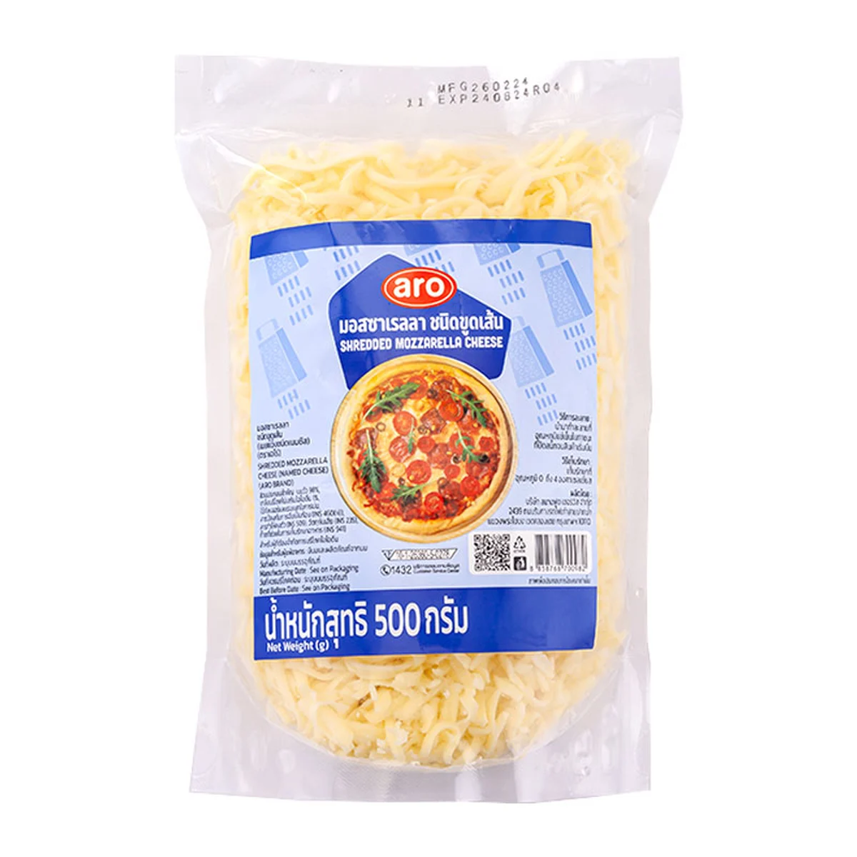 เอโร่ มอสซาเรลล่าชีสขูดเส้น 500 ก.